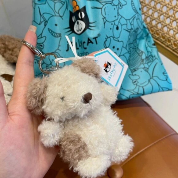 Jellycat Little Pup Charm Bag Keychain Cute Plush Dog Gift NWT and Dust Bag - Picture 3 of 4